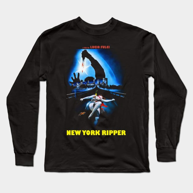 New York Ripper Long Sleeve T-Shirt by MondoDellamorto